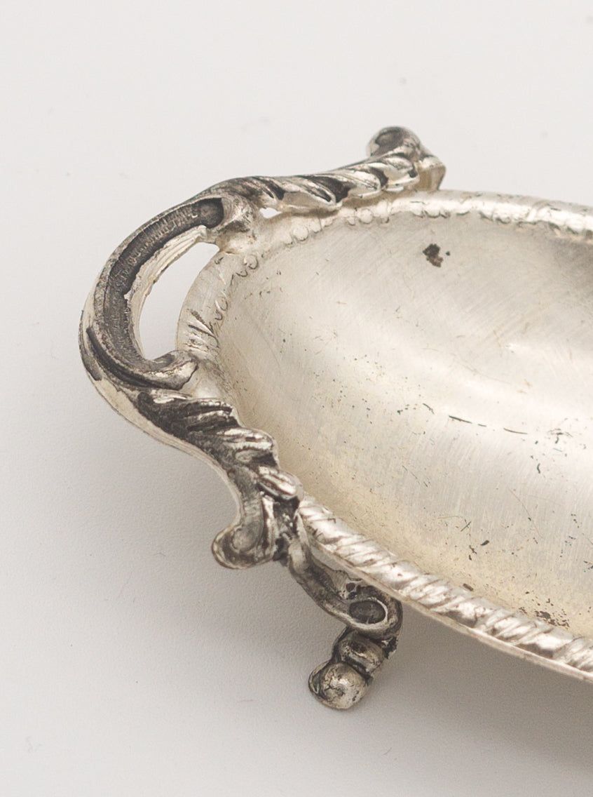 Silver footed trinket dish